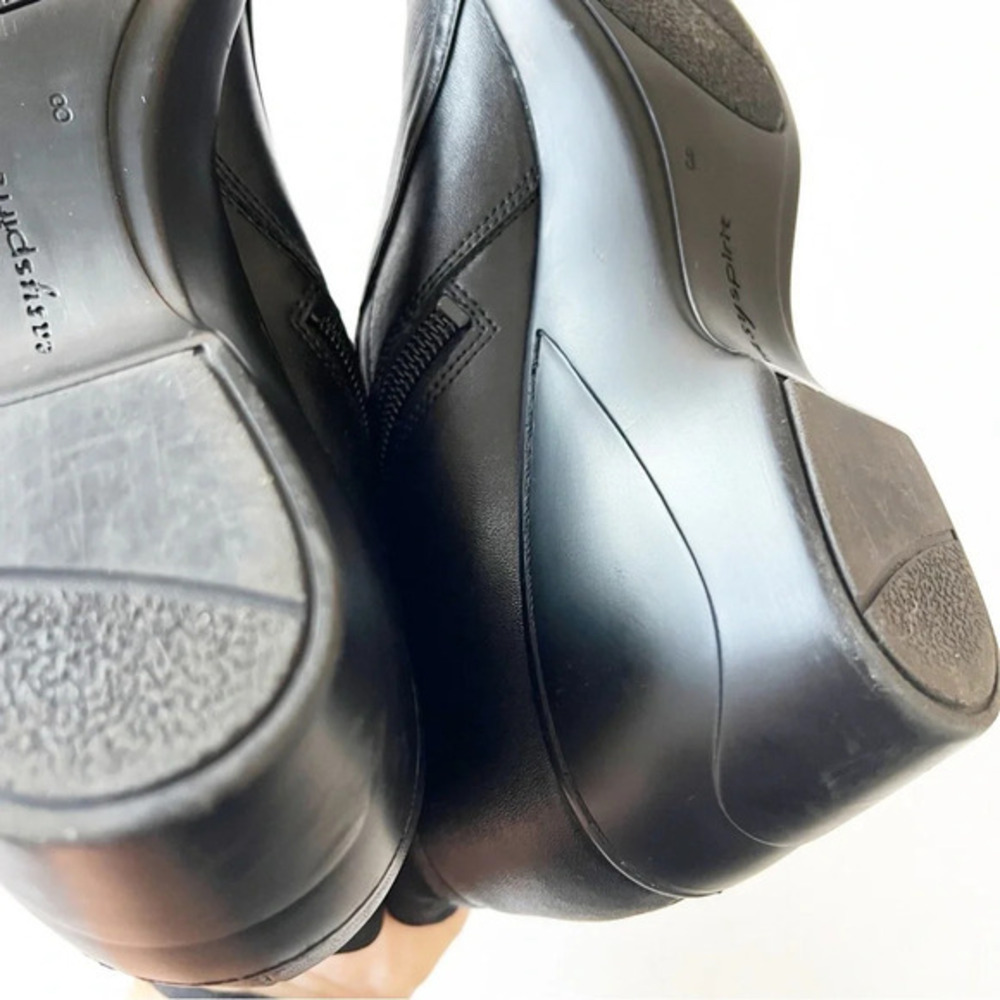 Easy Spirit Pitney Black Leather Ankle Boot Women’s Size 8‎ Smooth Mixed Media - Picture 6 of 10